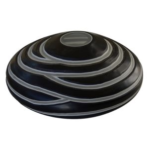 Glass Vase With Chisel Cut Swirl