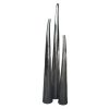 VS-489 Set of 3 Tall Tapered Shiny Aluminium Vases. One of Many Beautiful Handcrafted, Exclusive and Luxurious Accessories from Adesso Wholesale.